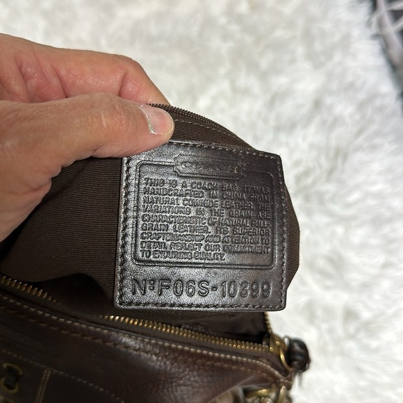 VINTAGE COACH CHELSEA  LACED DUFFLE CROSSBODY SHOULDER BAG 10399 Dark BROWN - Picture 12 of 13